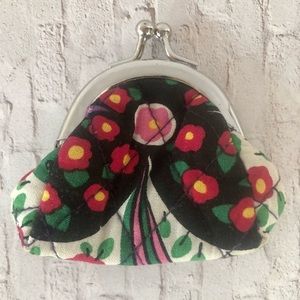 Vera Bradley Kiss Lock Coin/ Change Purse